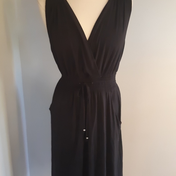 Denver Hayes Women's Size Medium Black Dress Sleeveless Crepe Tie - Picture 5 of 11
